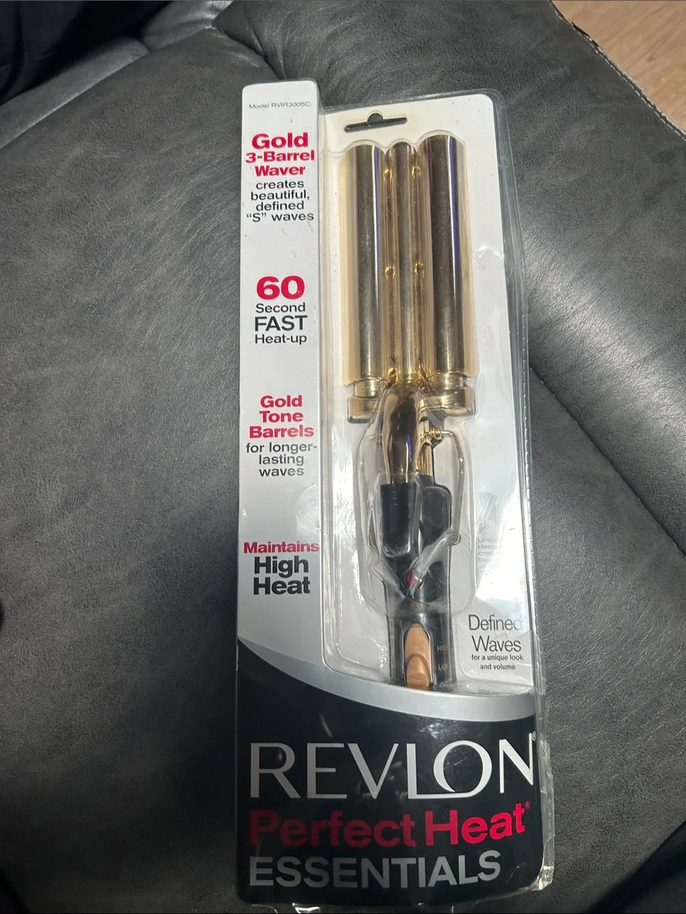 Revlon Gold Tone 3-Barrel Hair Waver
